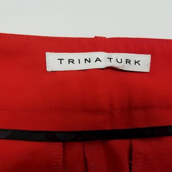 Trina Turk Studded Red Straight Leg Pants - Picture 8 of 8